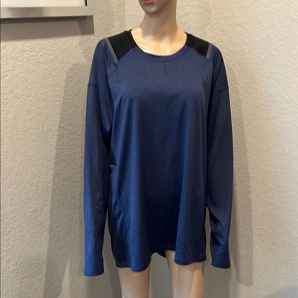 Spyder Blue Long Sleeve Tee - Picture 1 of 8